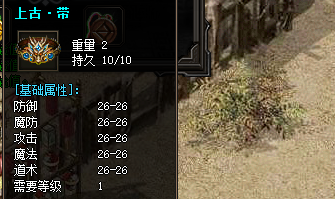 上古腰带装备